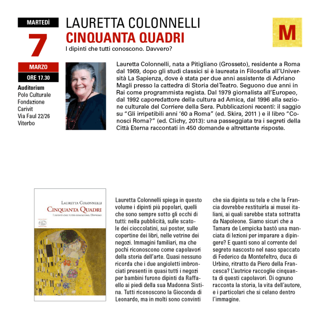 Conversazioni sull'arte con Lauretta Colonnelli